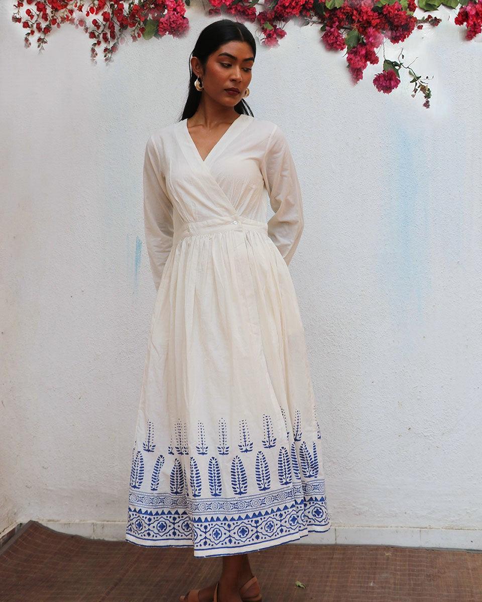 Aestas Block printed Cotton Dress - BGVL - Image 5