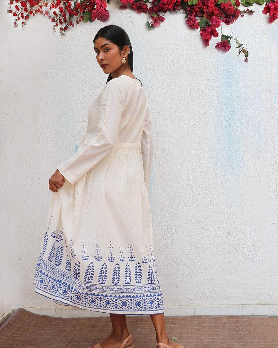 Aestas Block printed Cotton Dress - BGVL - Image 7