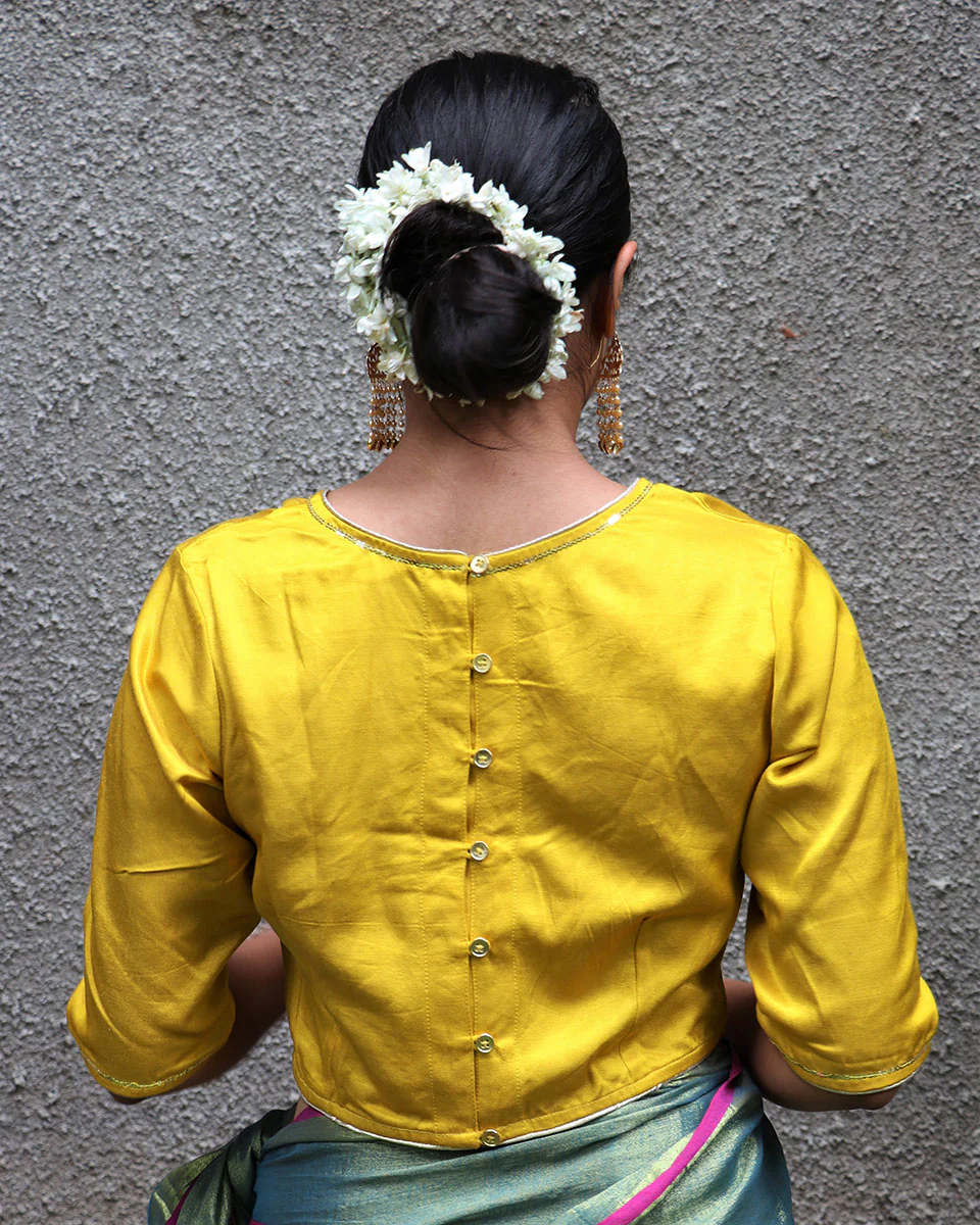 Akshara Mashru Silk Blouse - Chandani - Image 3