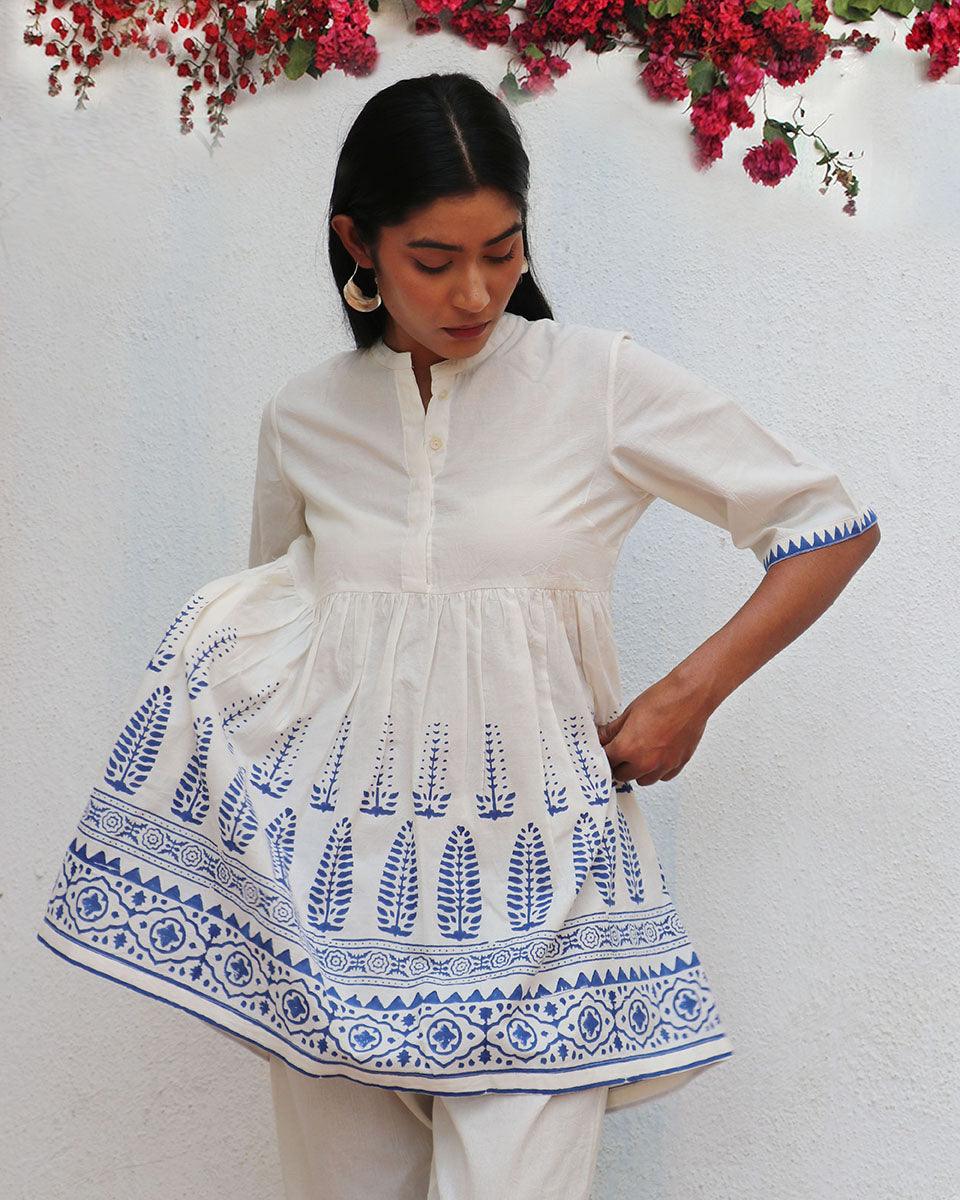 Alizeti Blockprinted Cotton Top - BGVL - Image 4
