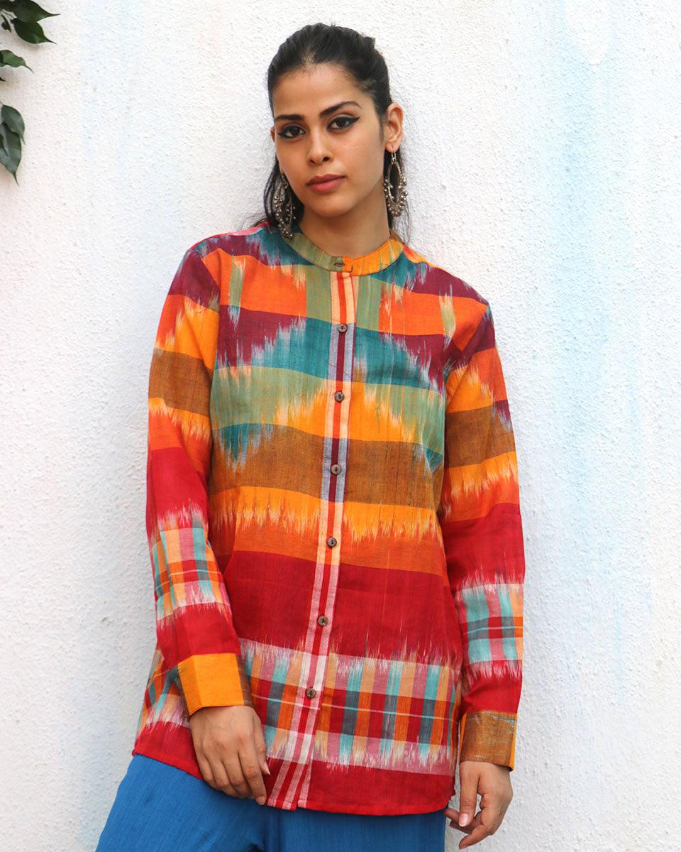 Aneeza Gamcha Cotton Shirt - Image 4