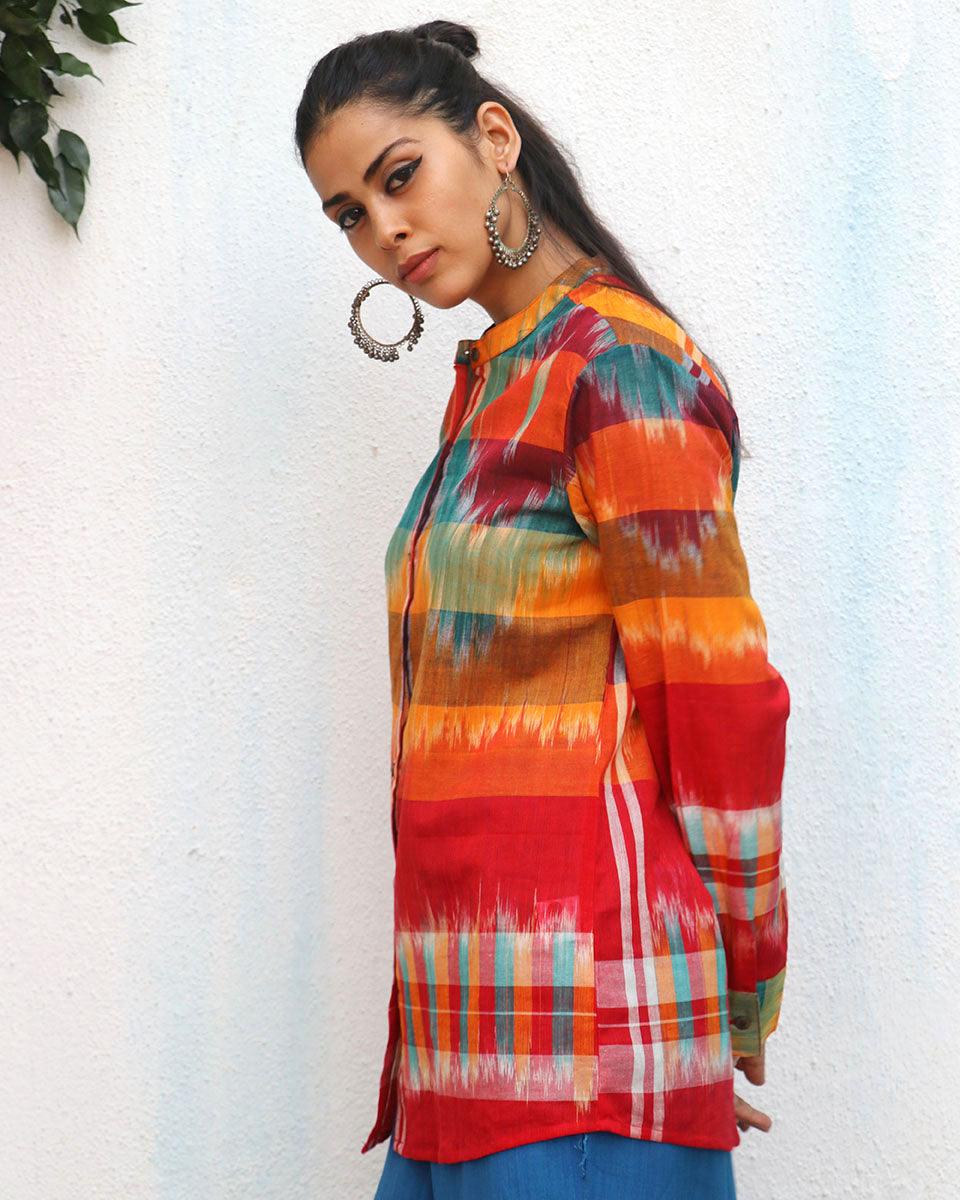 Aneeza Gamcha Cotton Shirt - Image 5