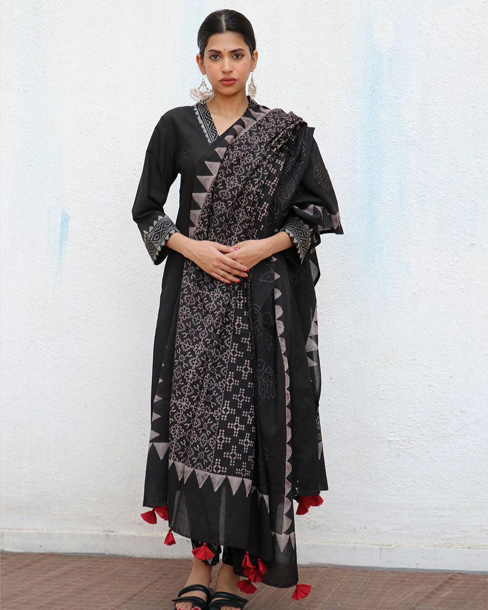Annalise Blockprinted Cotton Kurta Set - NOMAD - Image 9