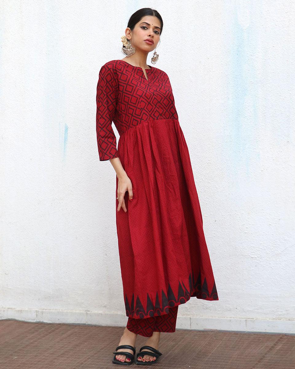 Aurora Block printed Cotton Kurta Set - NOMAD - Image 2