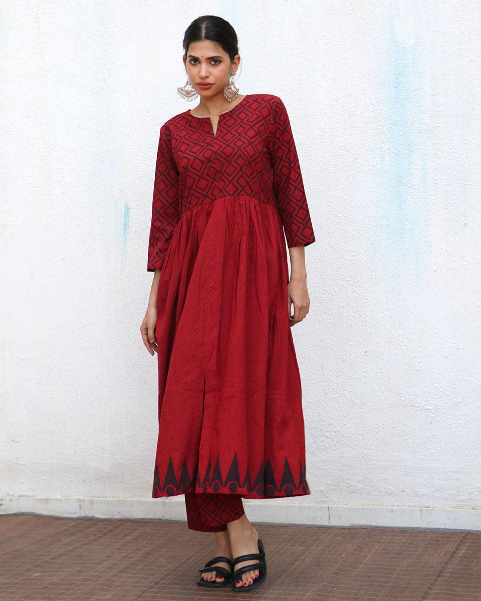 Aurora Block printed Cotton Kurta Set - NOMAD - Image 9
