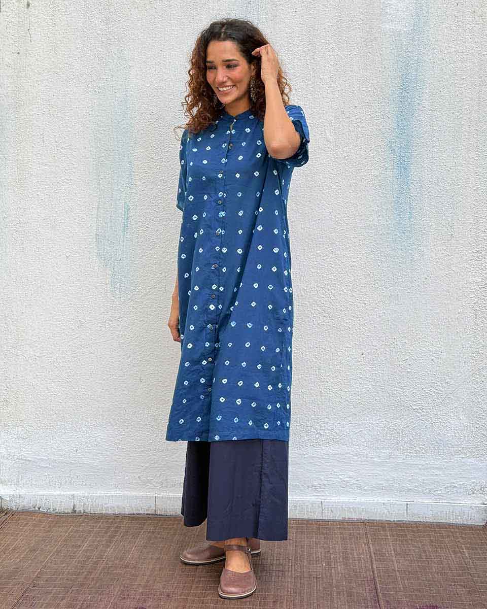 Breezy Belle Bandhej Cotton Kurti - Image 4