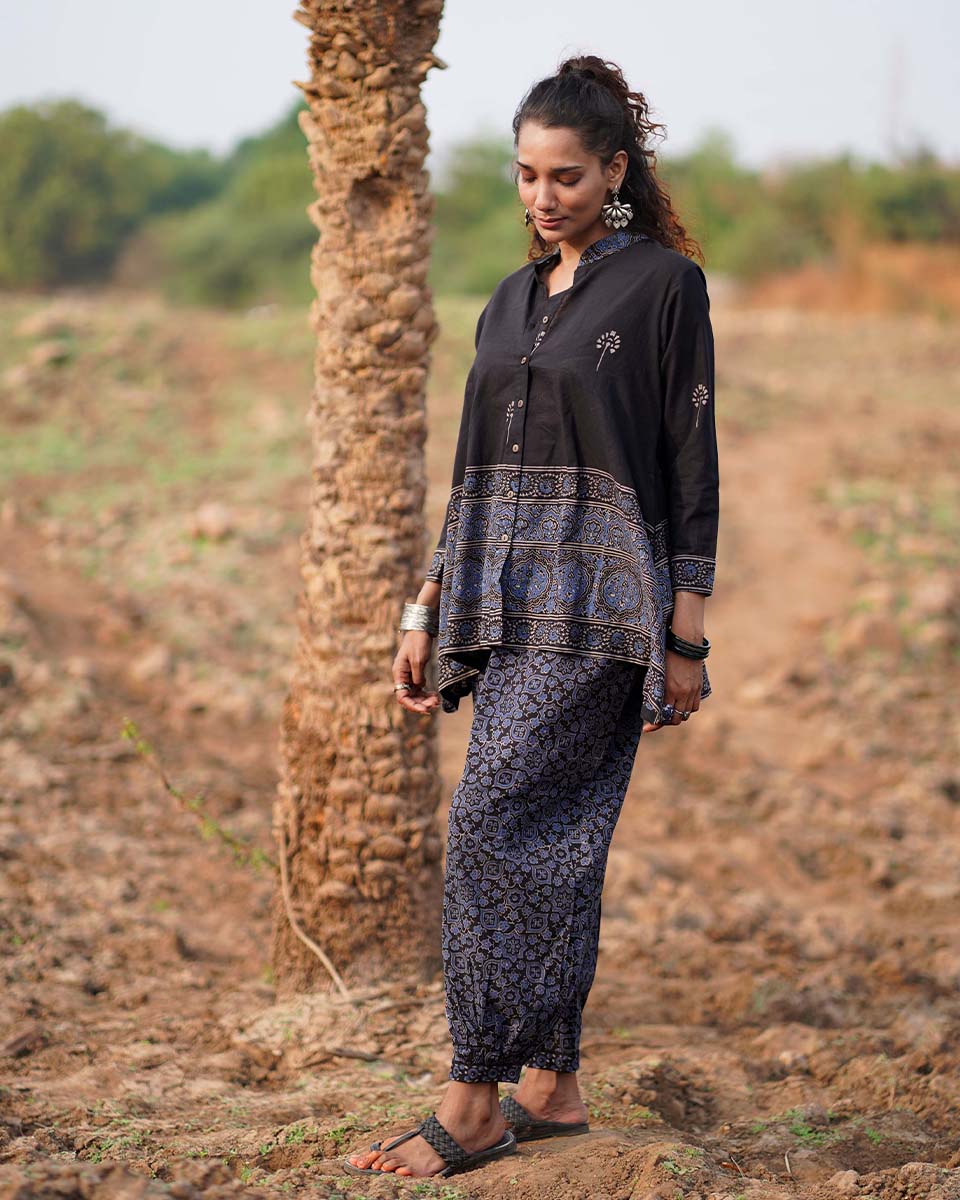 Casa Blanca Lily Blockprinted Cotton Top-WWB - Image 10