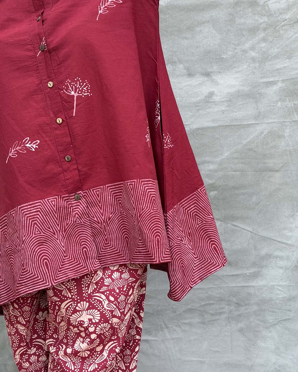 Chirp of Dawn Blockprinted Cotton Top - Image 10