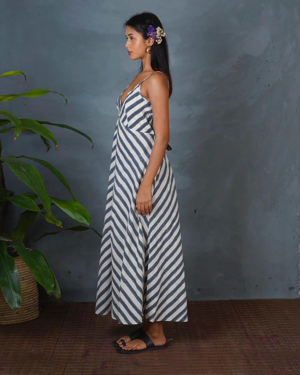 Cloud Kiss Grey Block Printed Dress - BMS - Image 4