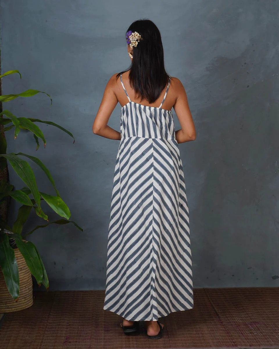 Cloud Kiss Grey Block Printed Dress - BMS - Image 9
