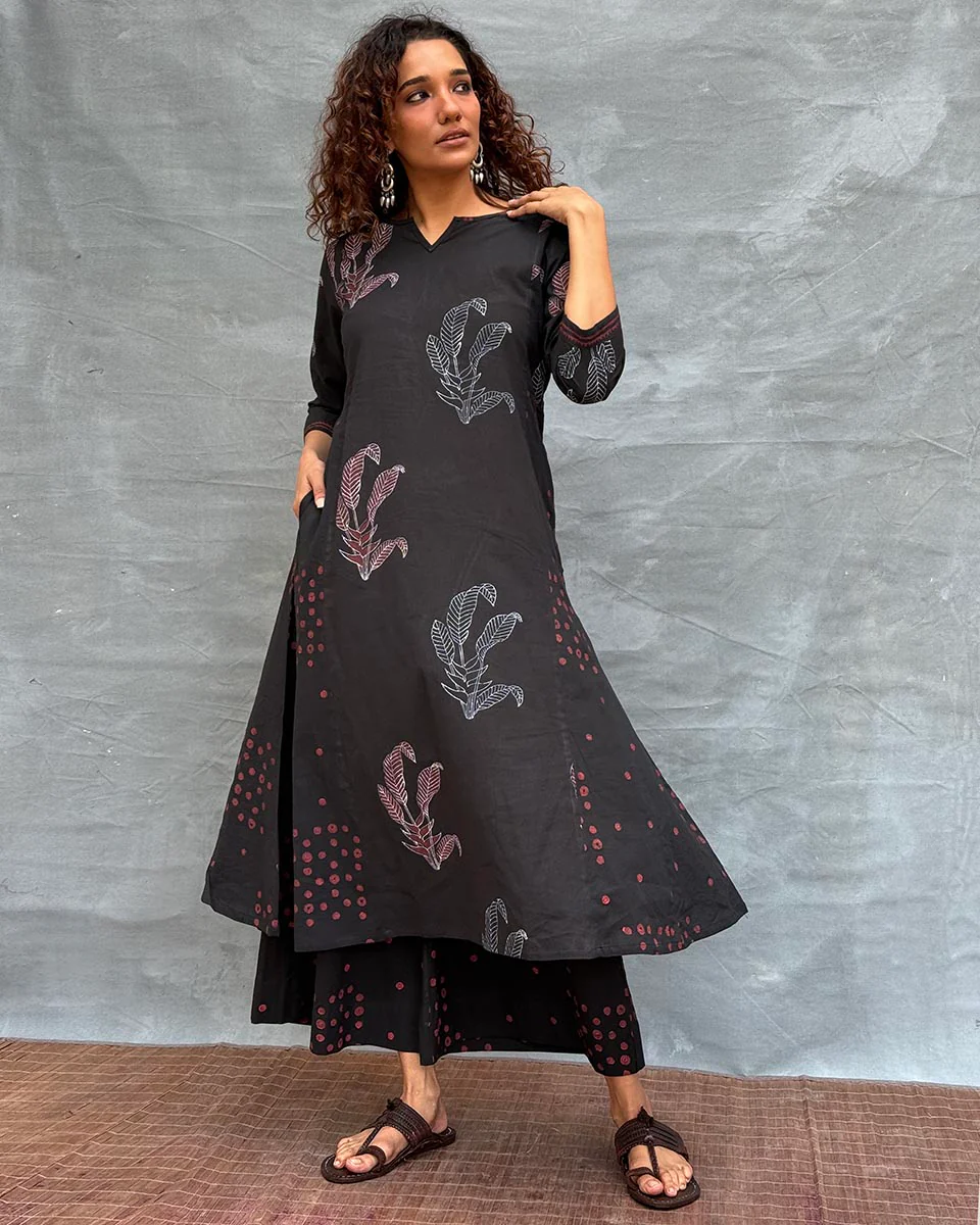 Dewlit Glow Blockprinted Cotton Kurti - Image 8