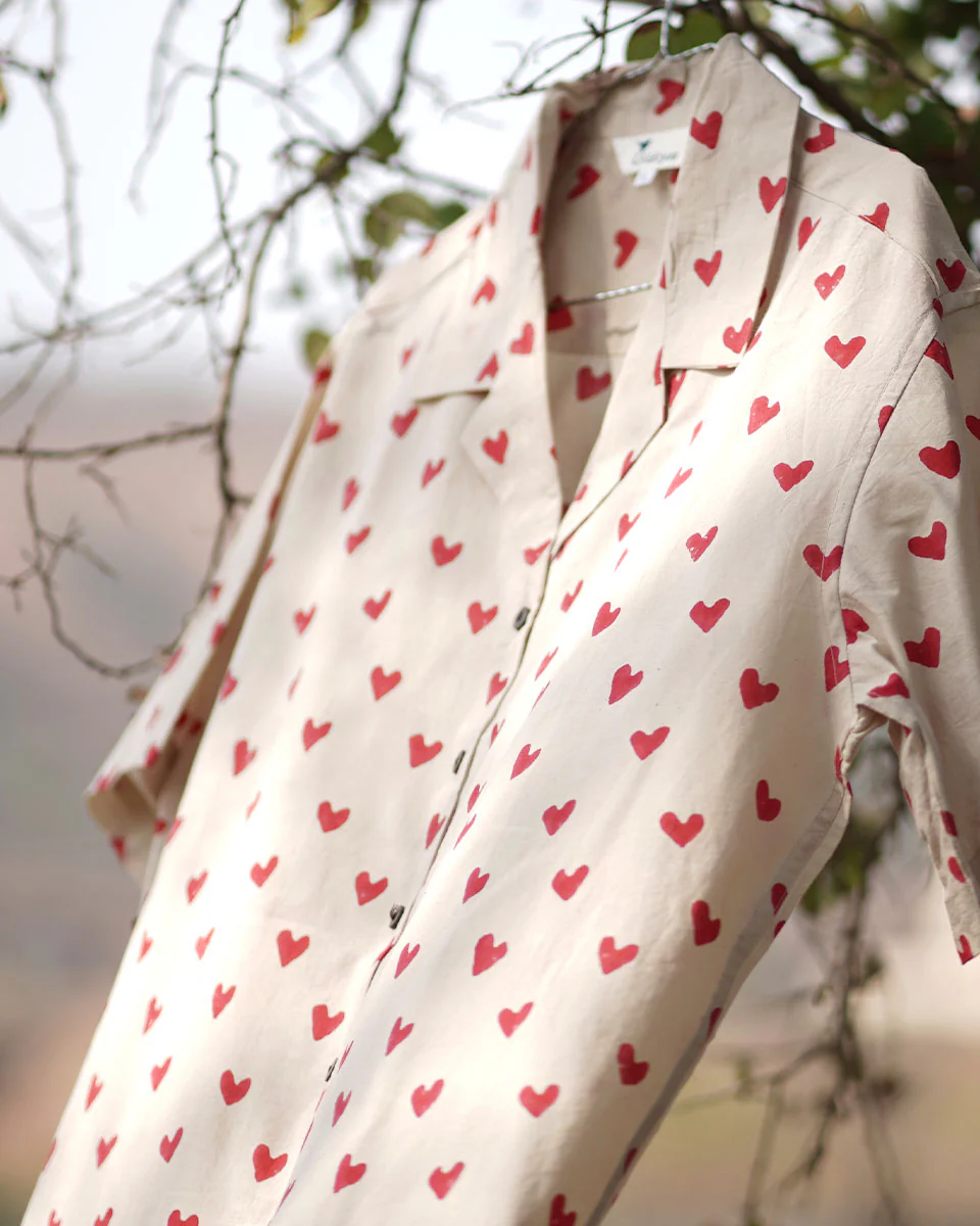 Dil De Ke Dekho Handblock Printed Cotton Men's Shirt - Image 6