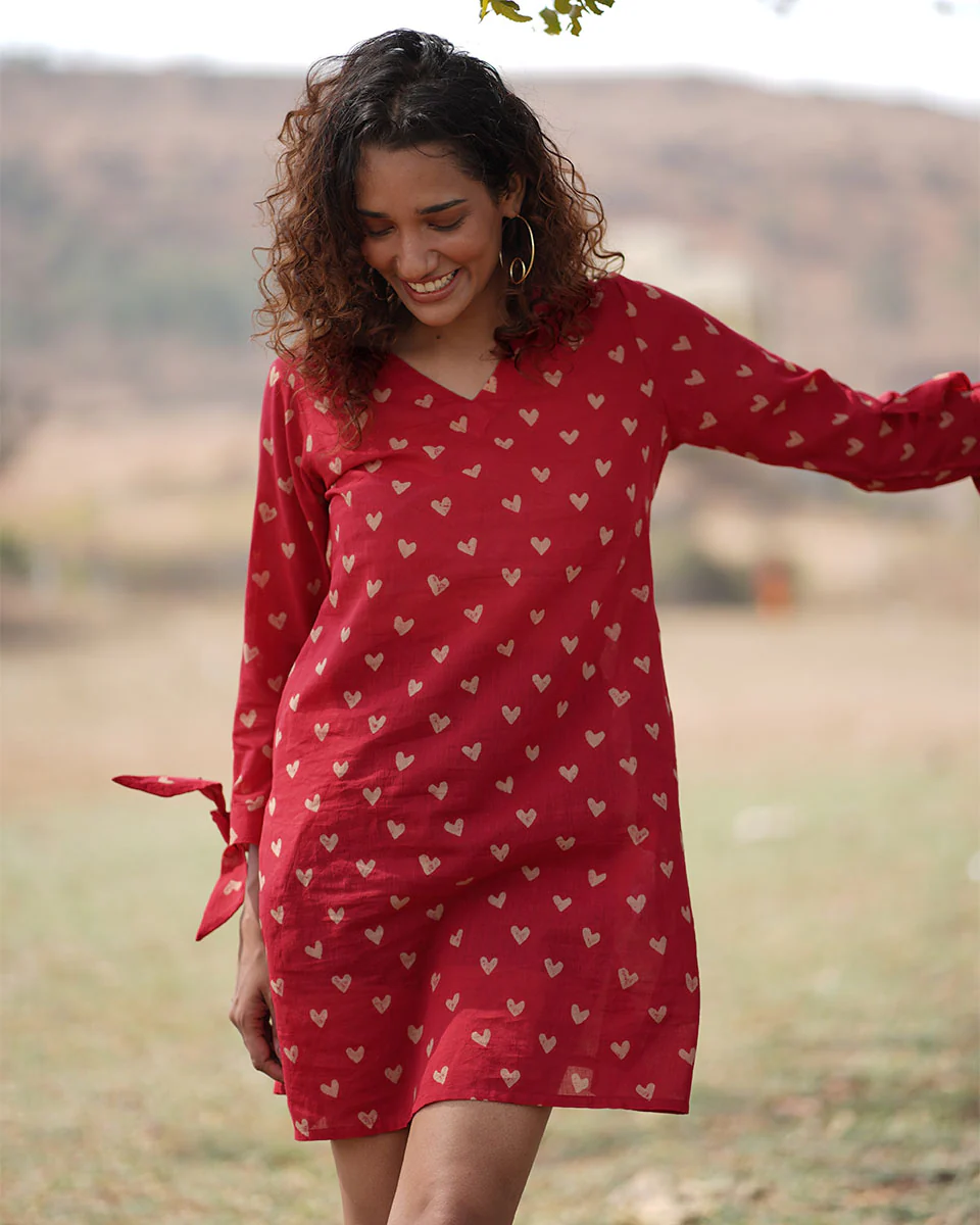 Dil Maange More Handblock Printed Cotton Dress - Image 5