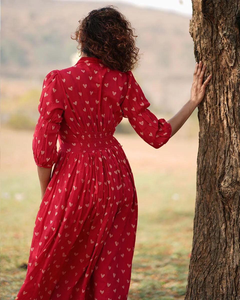Dil Se Re Handblock Printed Cotton Dress - Image 6