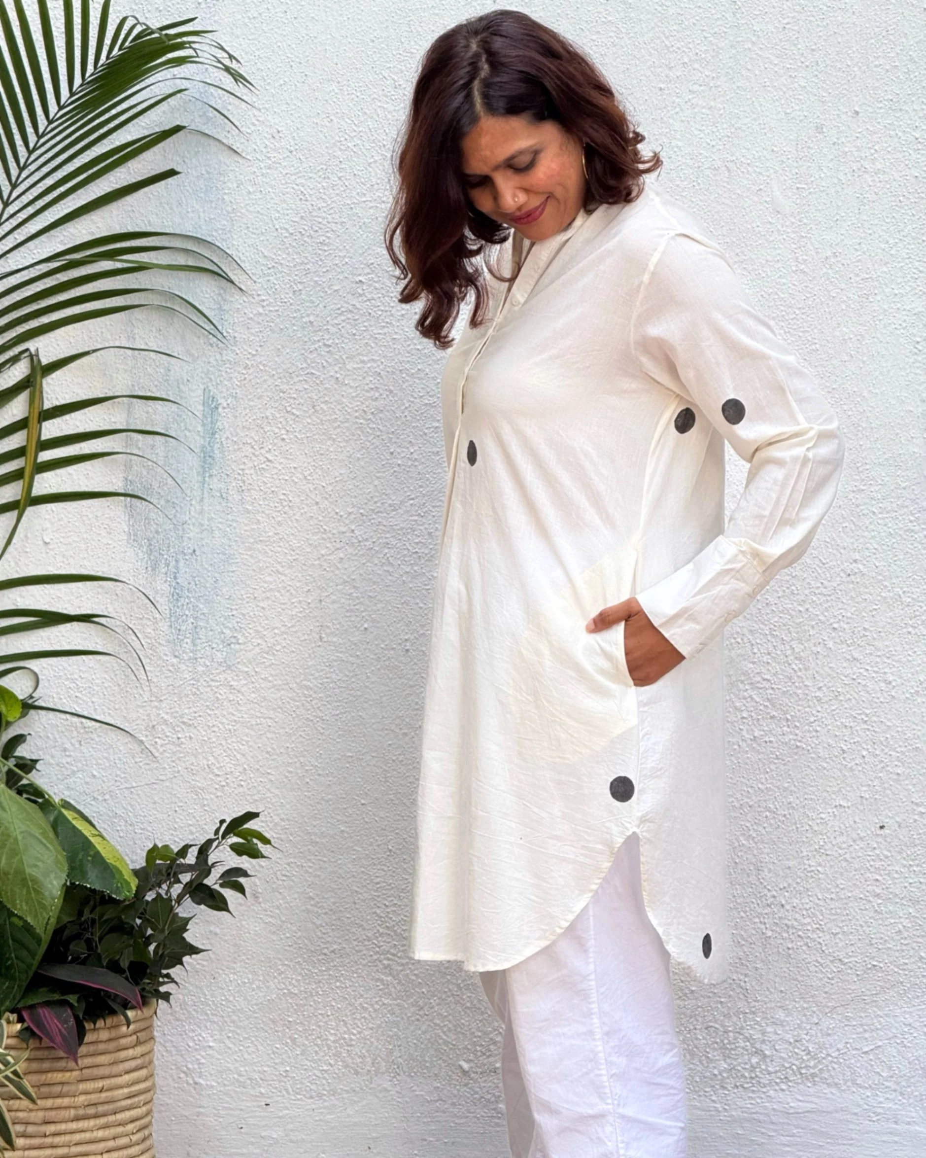 Dilafza Block Printed Cotton Kurti - Image 7
