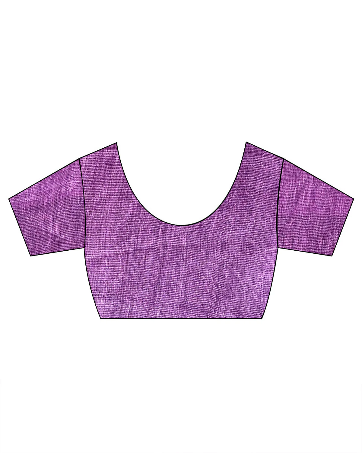 Embrace Glow Purple Handwoven Linen Saree - TARA - Image 13
