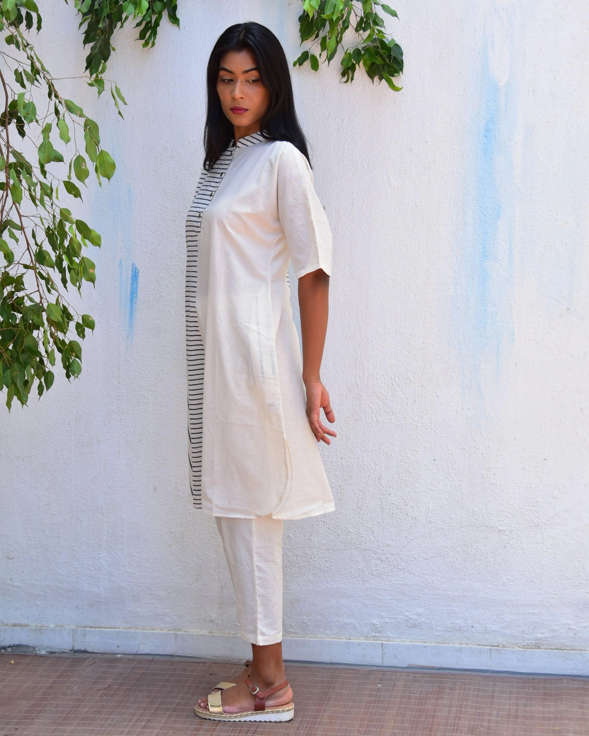 Enchanted Handblockprinted Cotton Kurta Set - Vnmn - Image 7