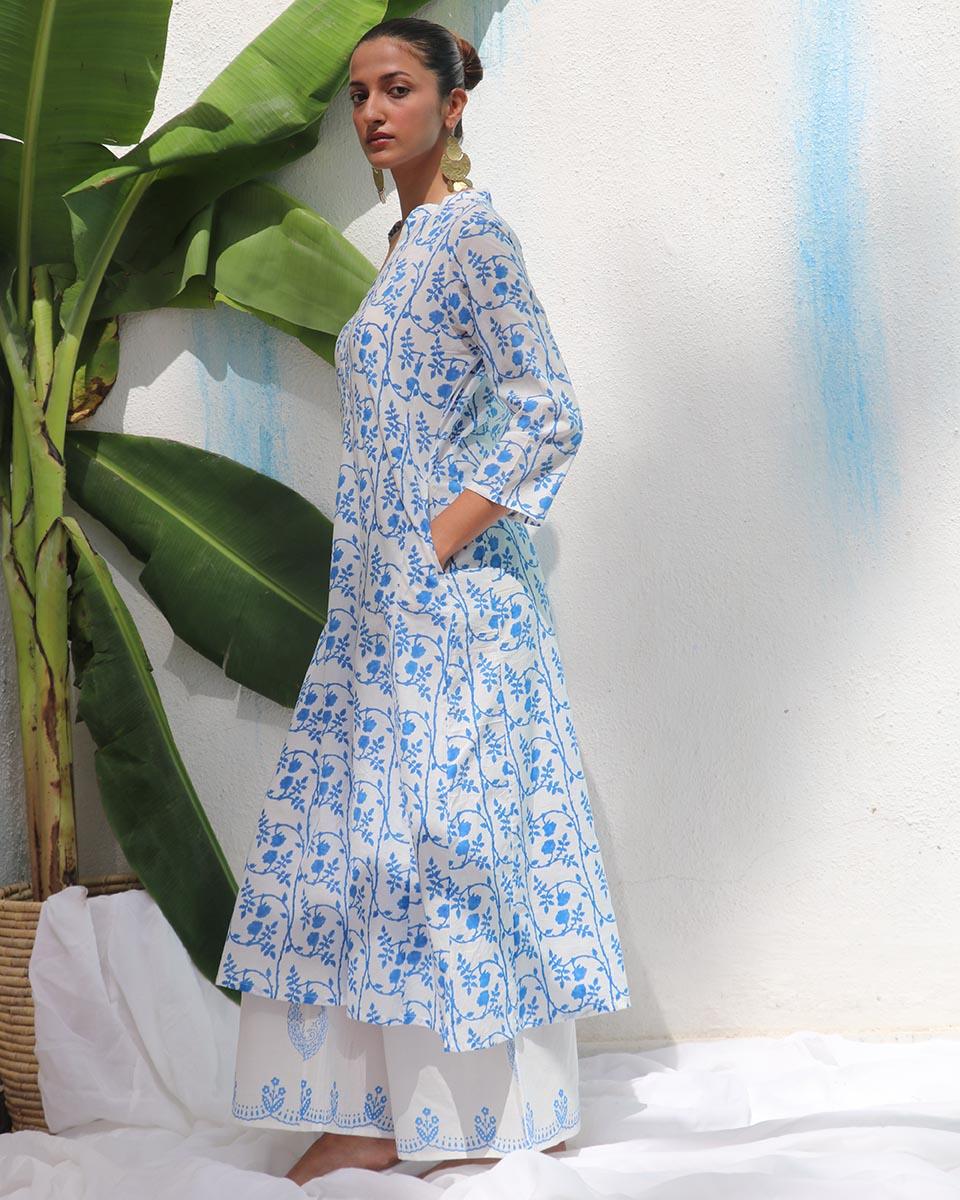 Estelle Handprinted Cotton Kurta Set - WITC - Image 5