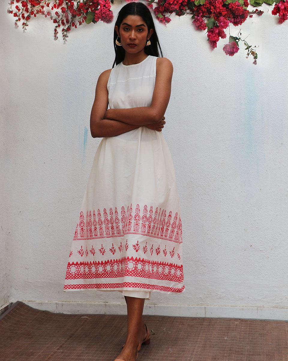 Faryat Block printed Cotton Dress - BGVL - Image 6