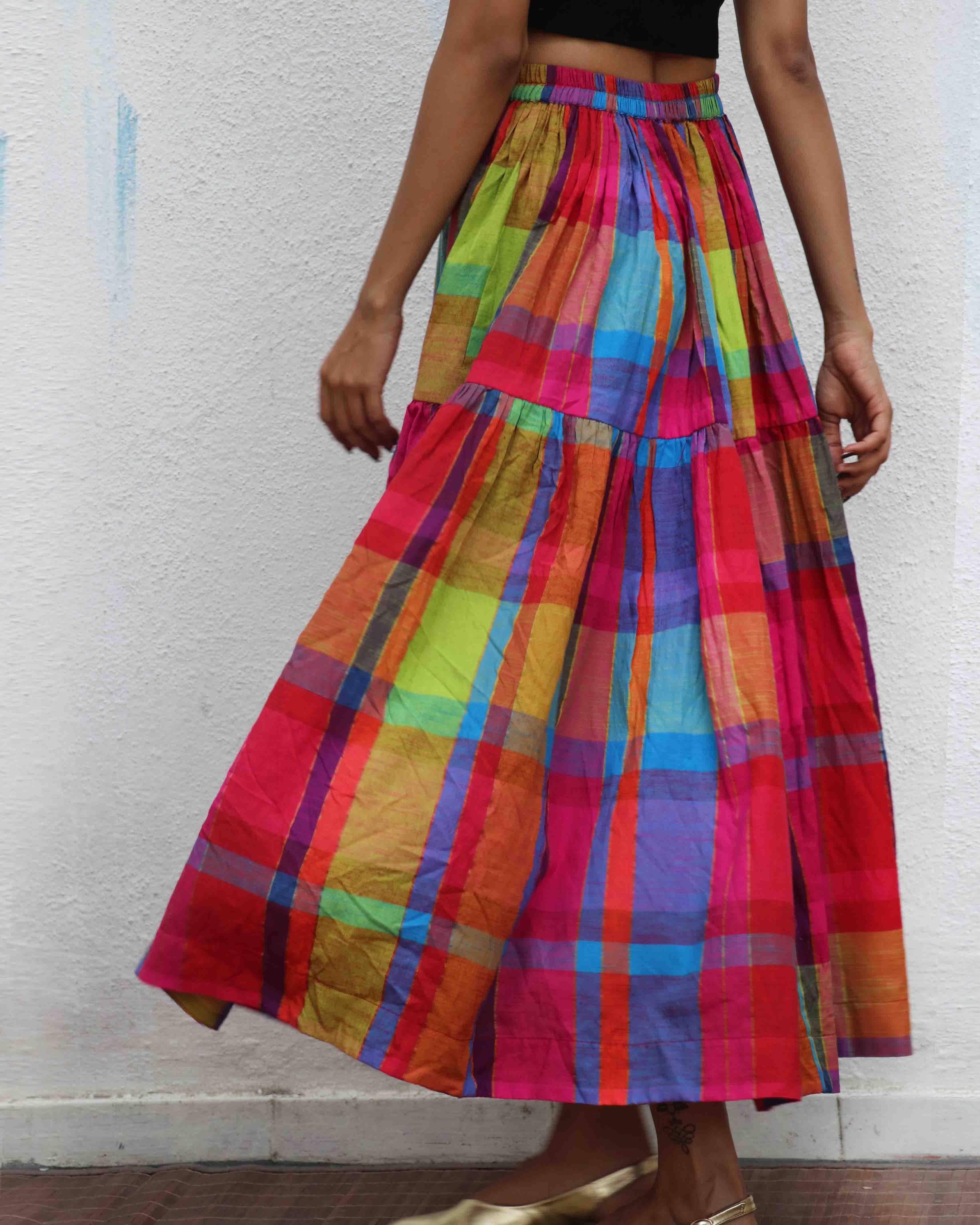 Feodora Handwoven Cotton Skirt - Image 4