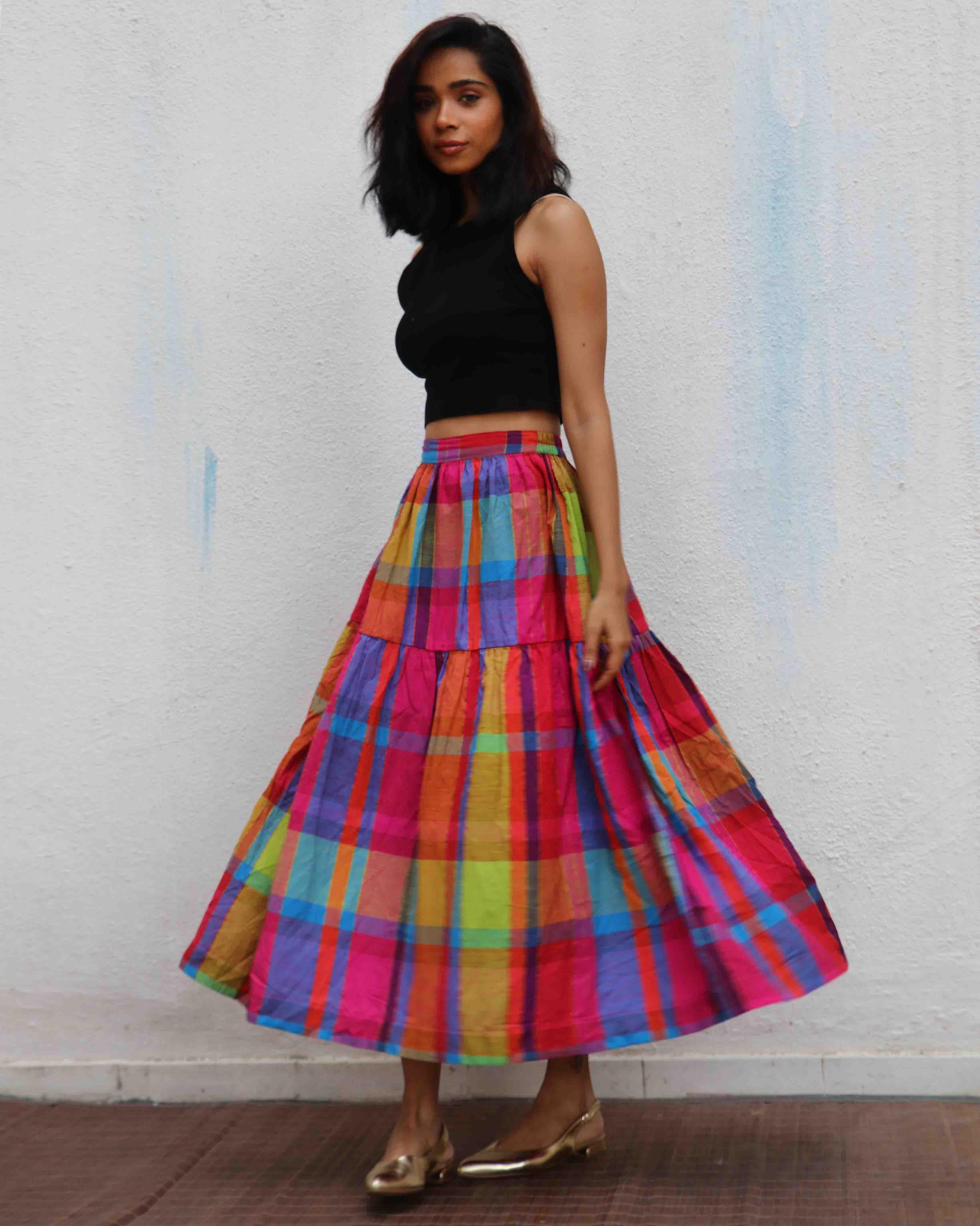 Feodora Handwoven Cotton Skirt - Image 6