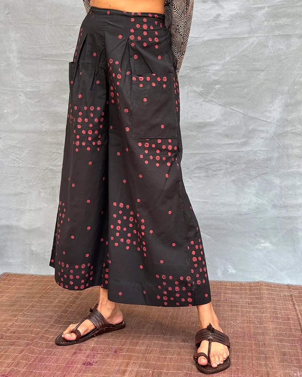 Firelight Glow Blockprinted Cotton Pant - Image 6