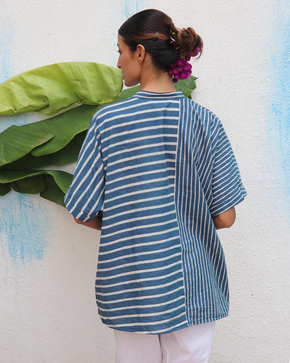 Fishan Blockprinted Cotton Top - Flower Girl - Image 7