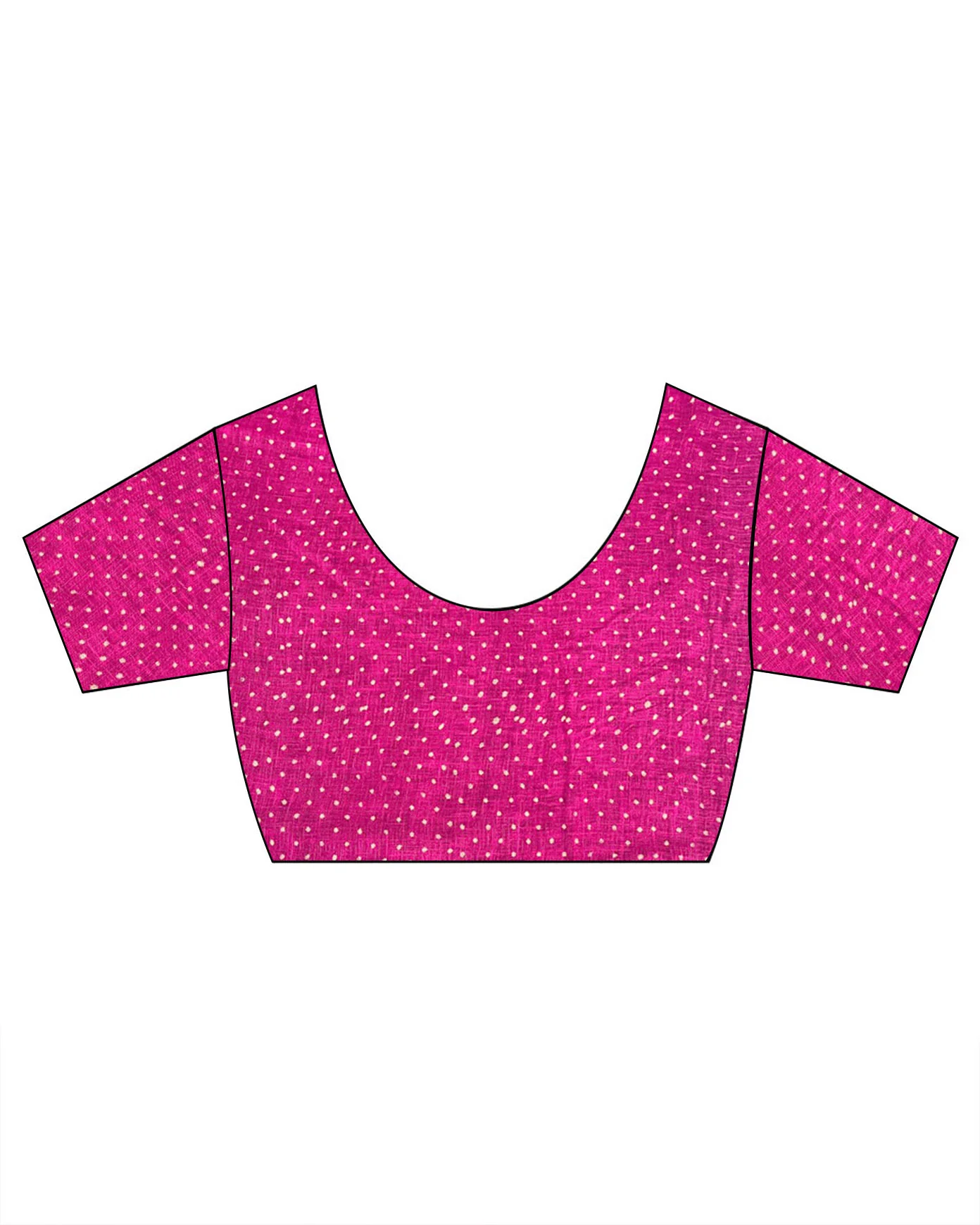 Fiza Pink Handblock Linen Saree - TARA - Image 11
