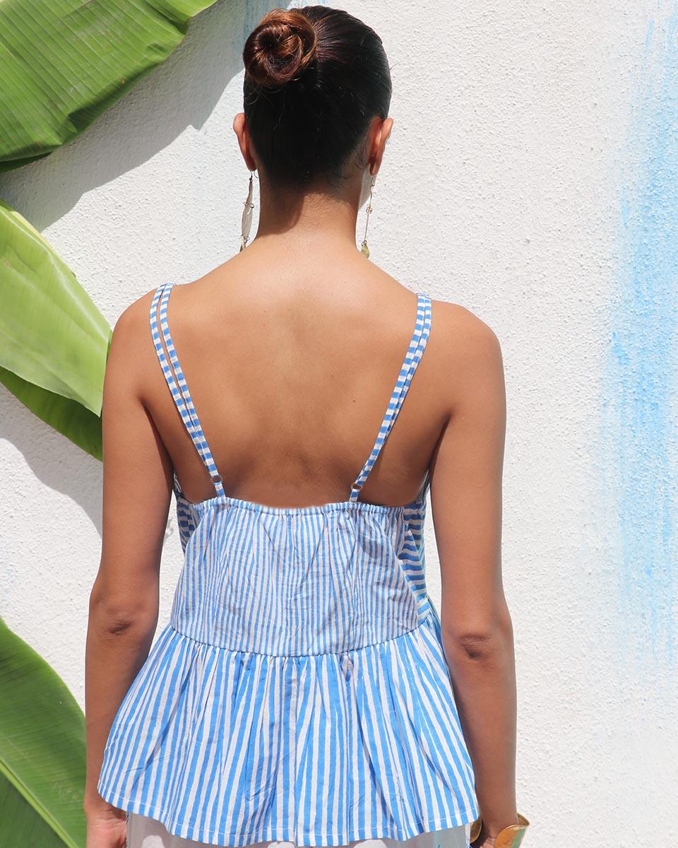 Freida Handprinted Cotton Top - WITC - Image 7
