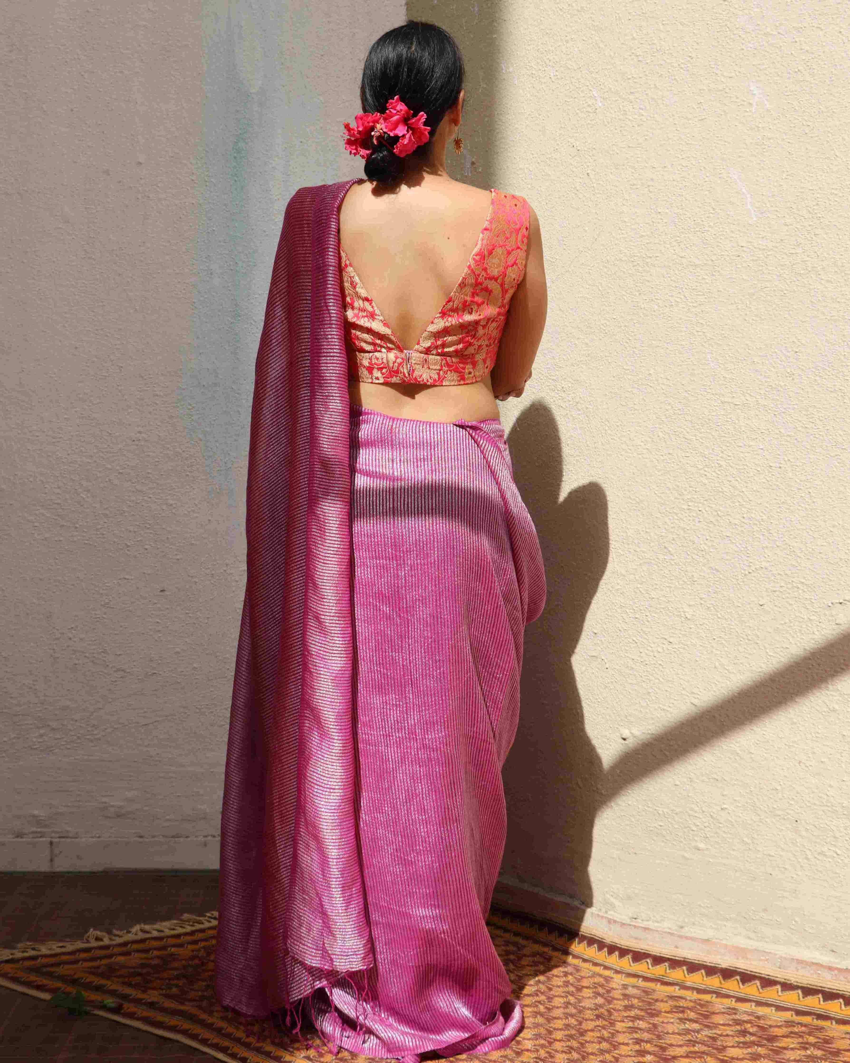 Fuchsia Pink Brocade Blouse - TOG - Image 6