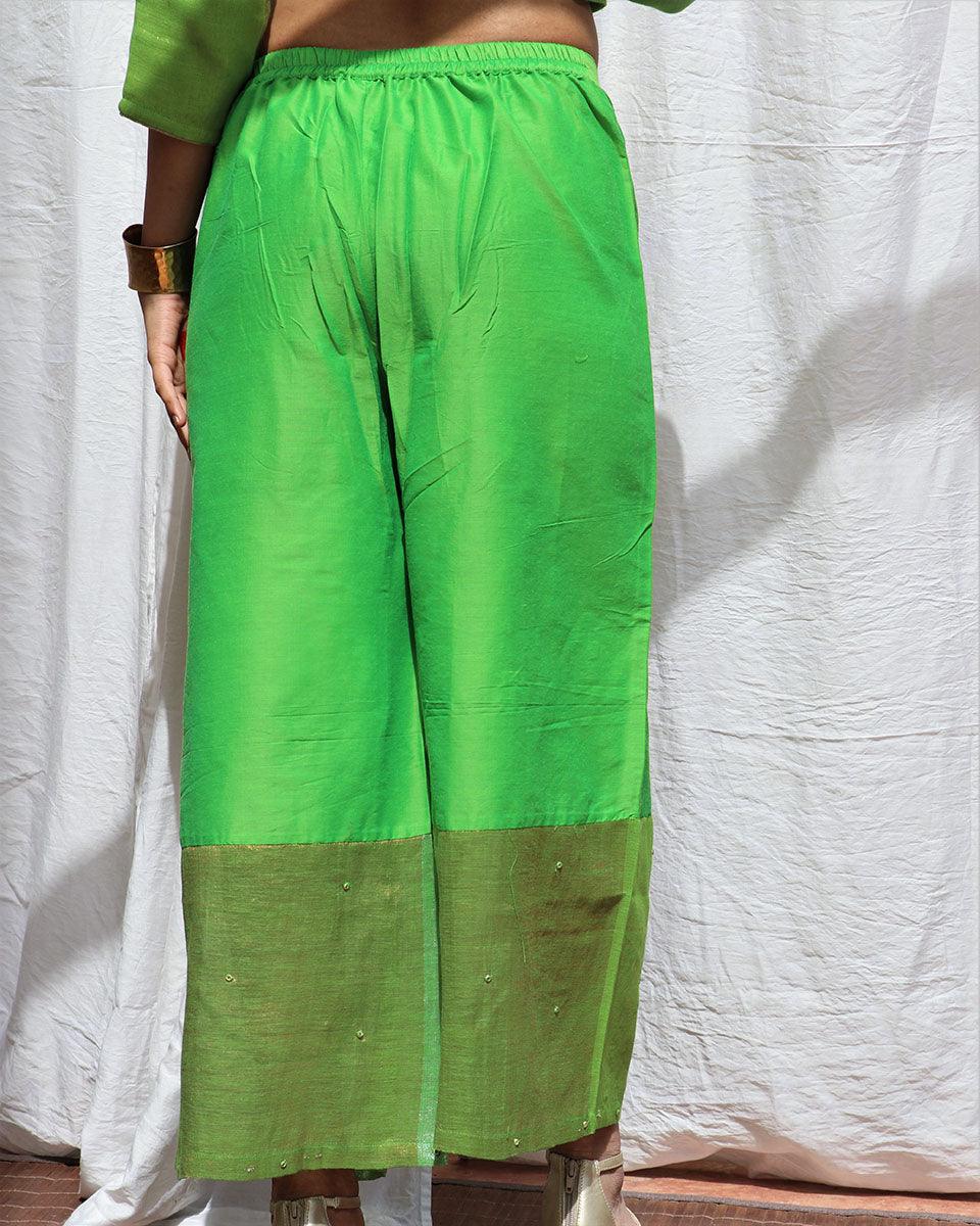 Heera Handwoven Cotton Zari Kurta Set - Zari - Image 12