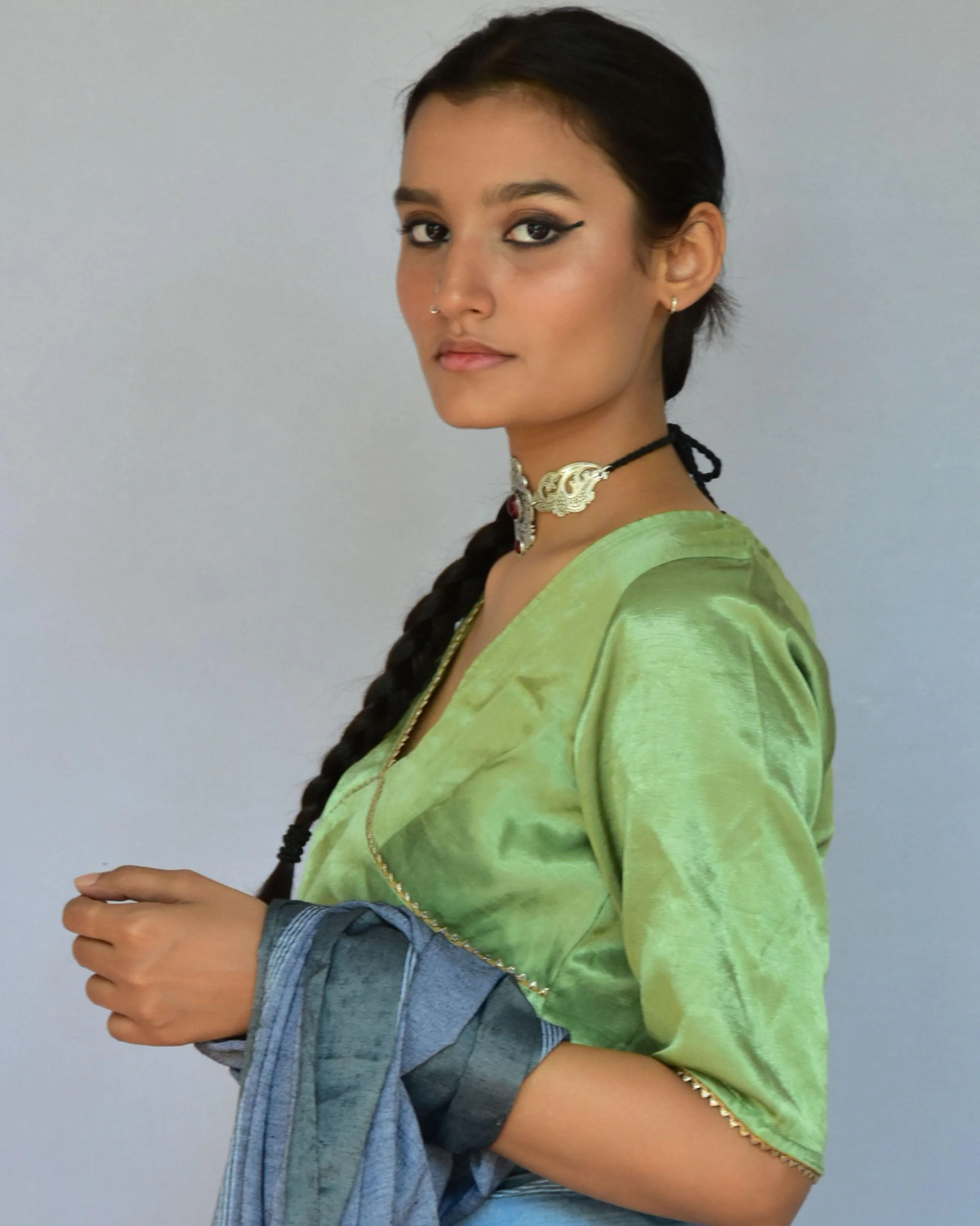 Hira Mashru Silk Blouse - Roshni - Image 4