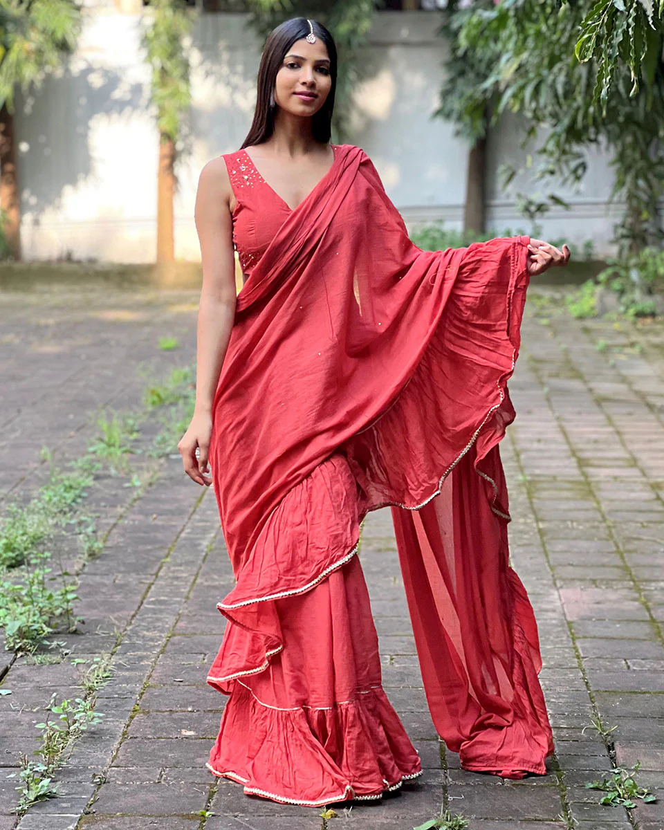 Iris Pink Mulmul Cotton Blouse - Jugnoo - Image 3