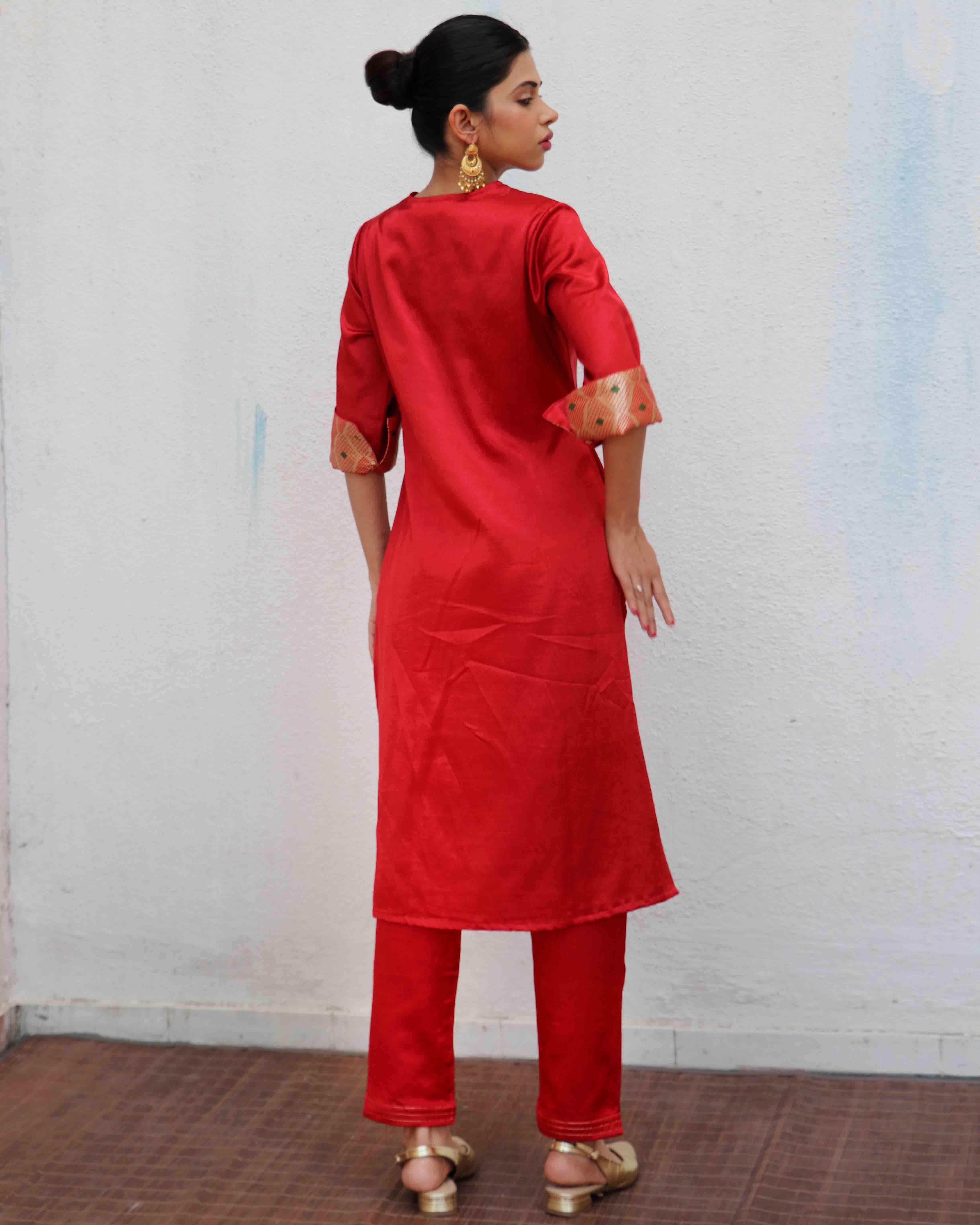 Ishq Mashru Silk Kurti & Bottom SET OF 2 - Sufiyana - Image 8