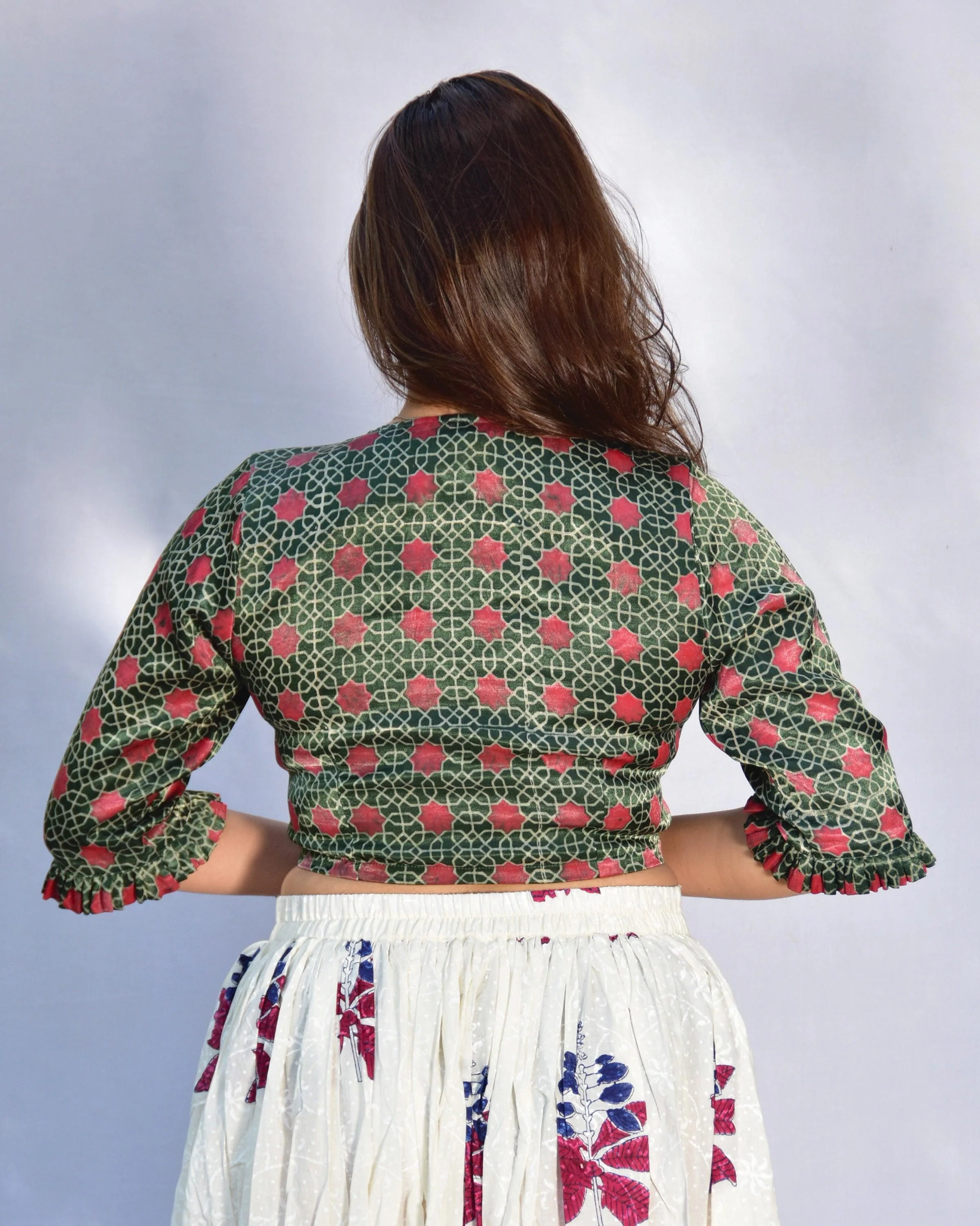 Isla Mashru Silk Blouse - Image 4