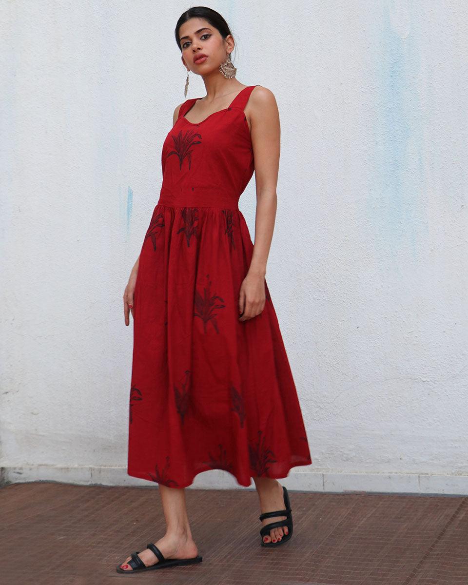 Isra Blockprinted Cotton Dress - NOMAD - Image 2