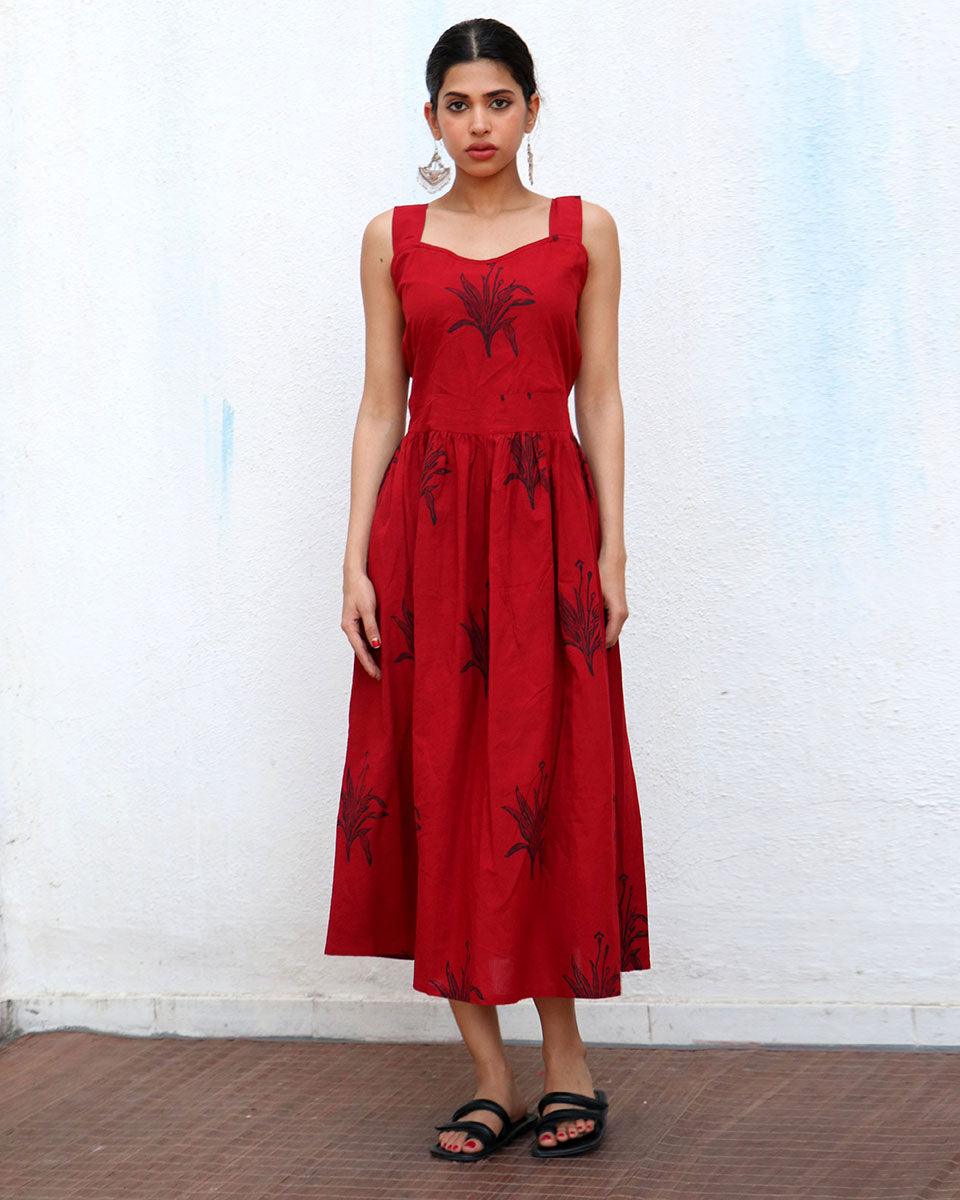 Isra Blockprinted Cotton Dress - NOMAD - Image 5