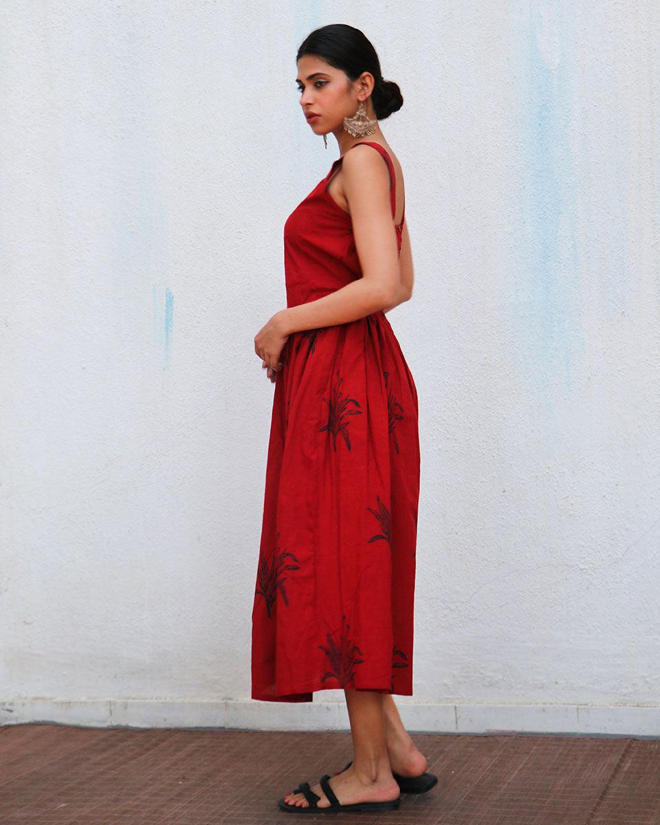 Isra Blockprinted Cotton Dress - NOMAD - Image 6