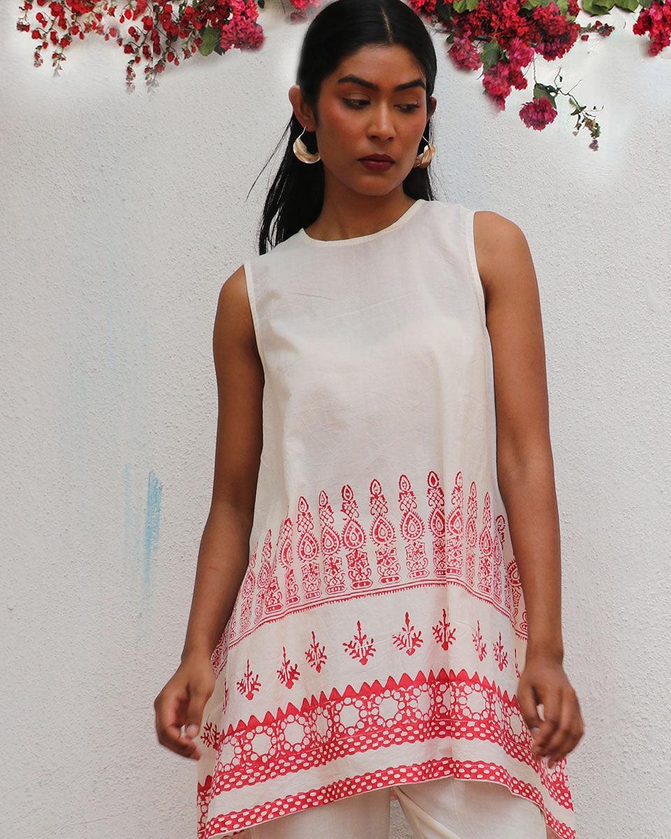 Juno Blockprinted Cotton Top - BGVL - Image 5