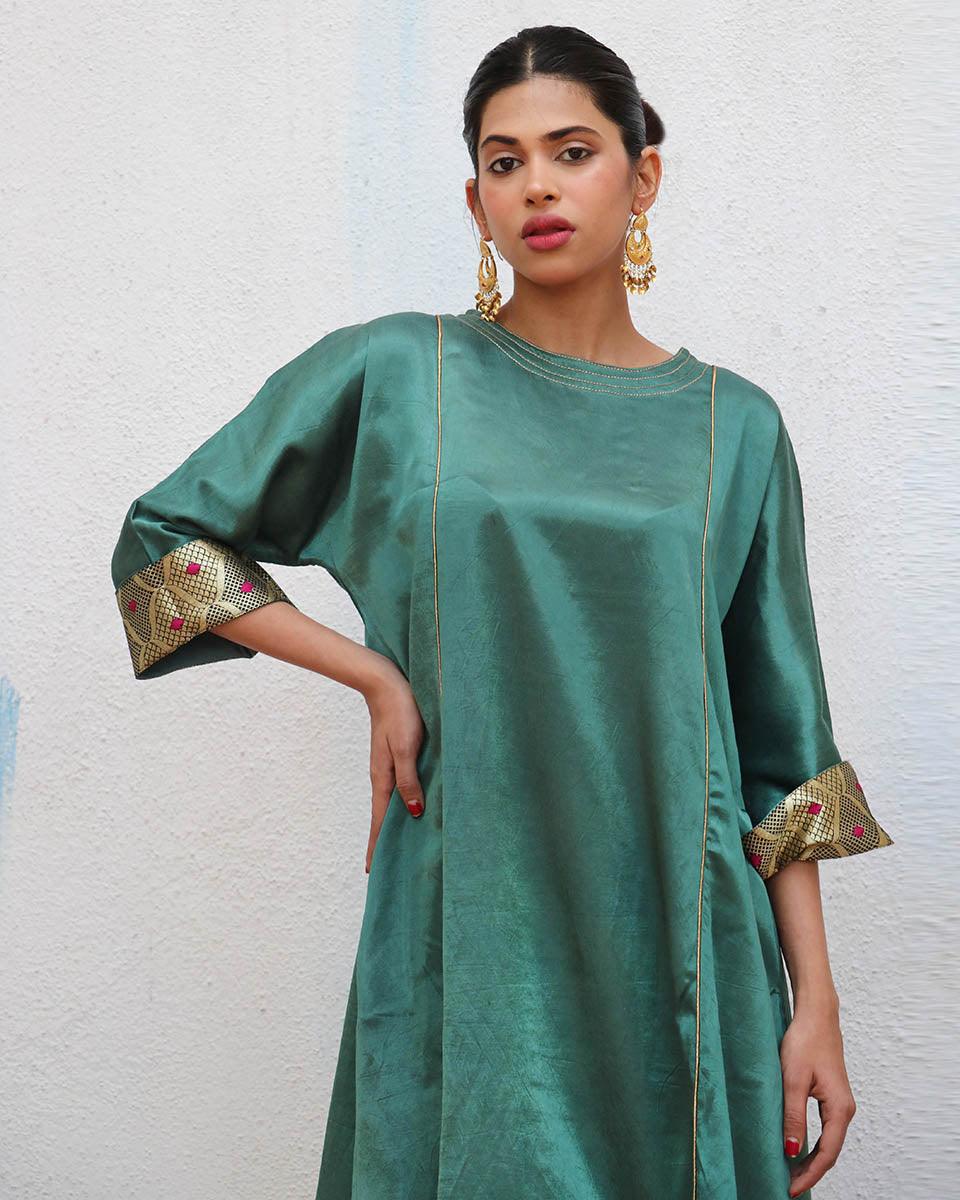 Junoon Mashru Silk Kurti & Bottom SET OF 2 - Sufiyana - Image 2