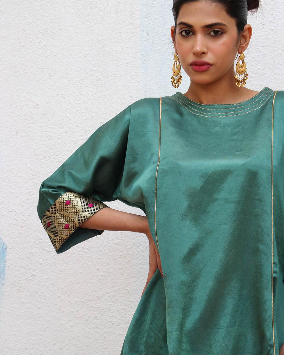 Junoon Mashru Silk Kurti & Bottom SET OF 2 - Sufiyana - Image 3