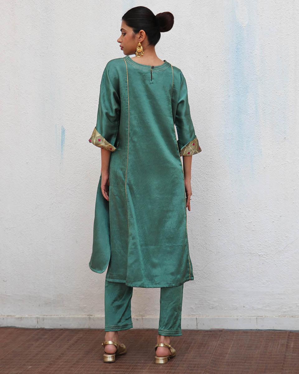 Junoon Mashru Silk Kurti & Bottom SET OF 2 - Sufiyana - Image 8