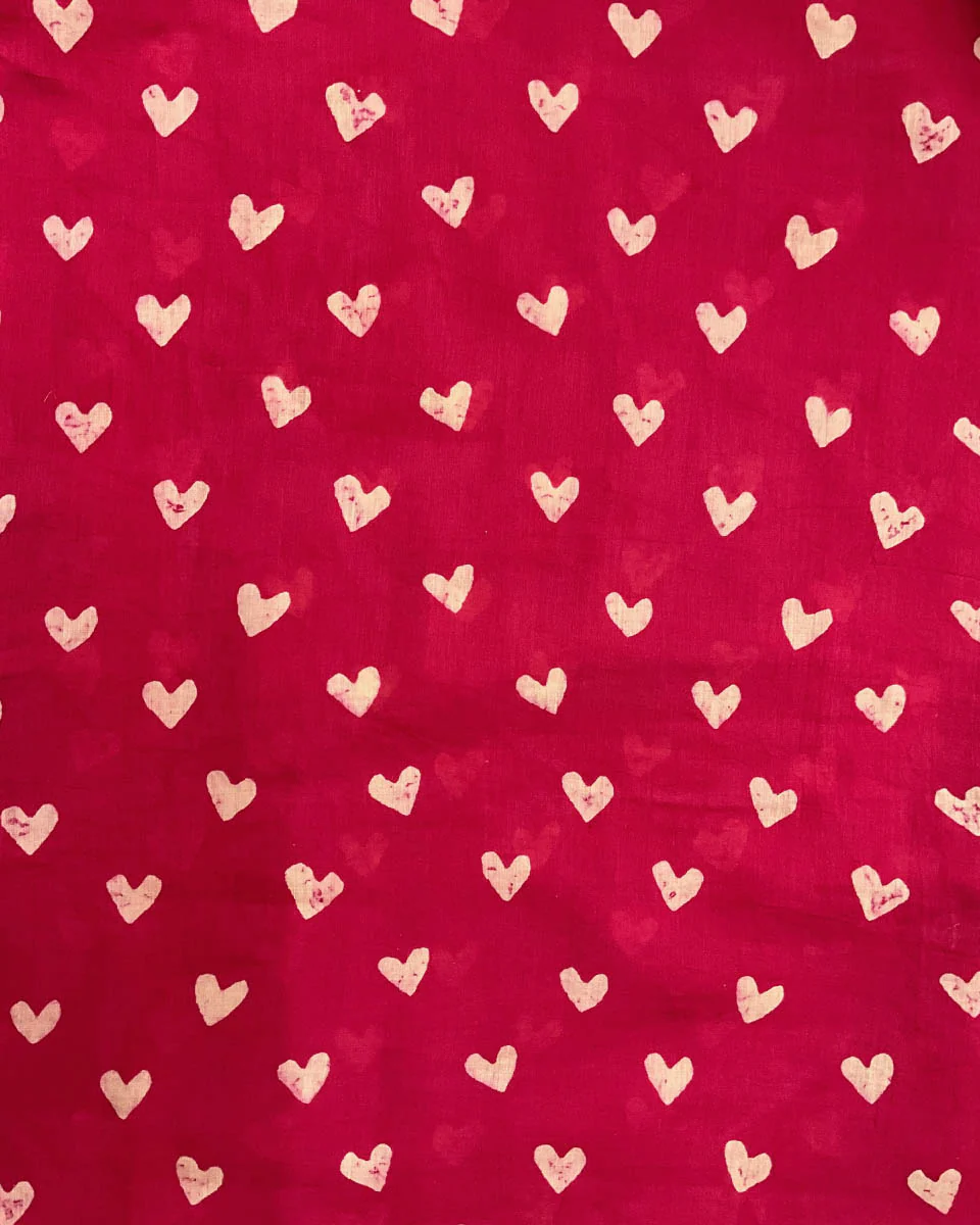 Jyoti Red Hand Block Printed Cotton Dress-MYA - Image 3