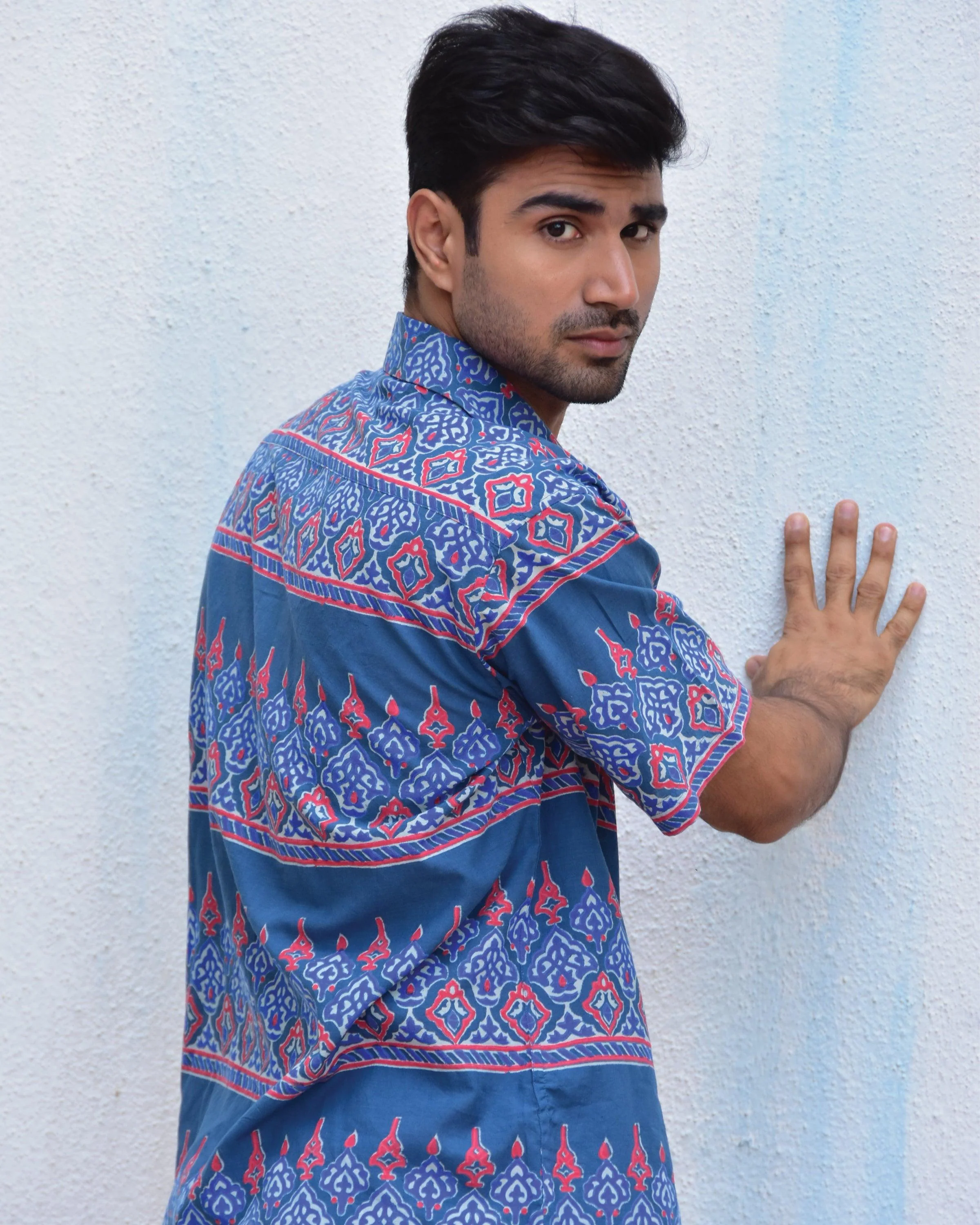 Kaleidoscope Handblockprinted Pure Cotton Shirt - Image 3