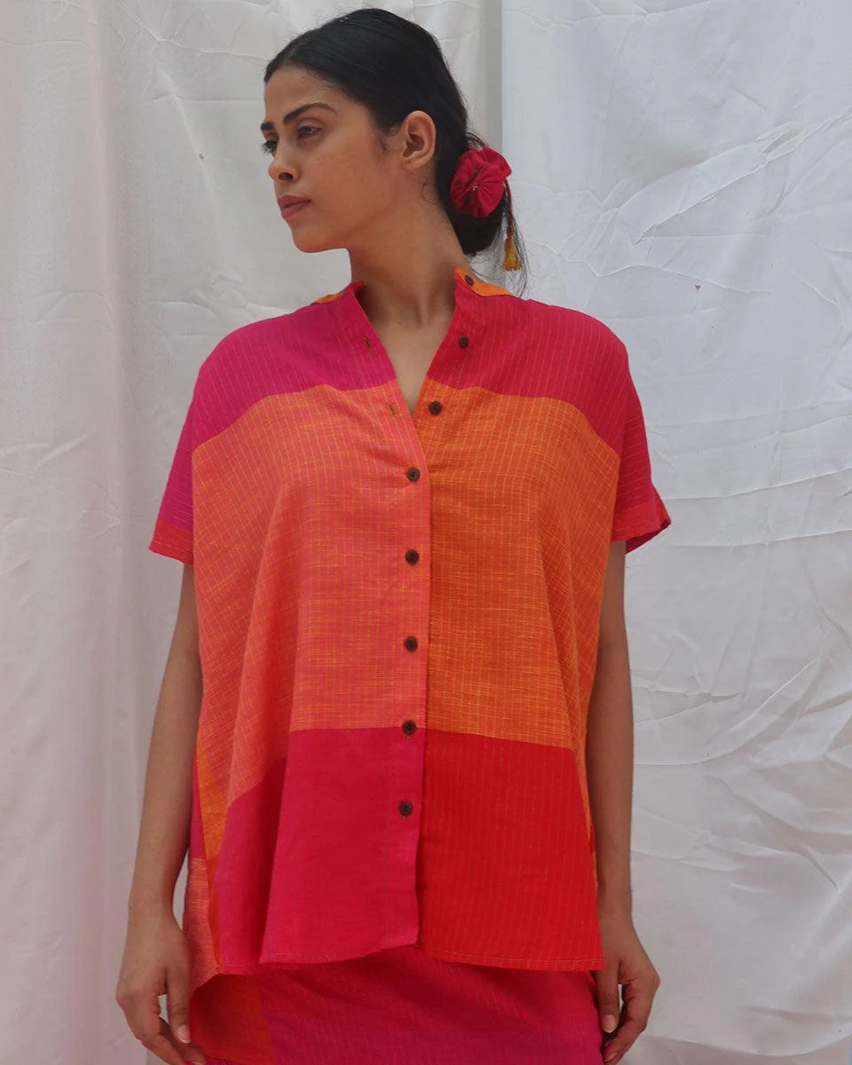 Kaleidoscope Handwoven Cotton Top - RC - Image 2