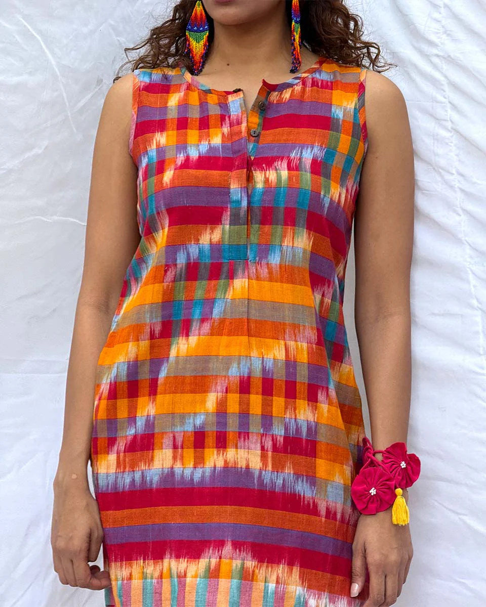 Katha Gamcha Cotton Dress - GMC - Image 5