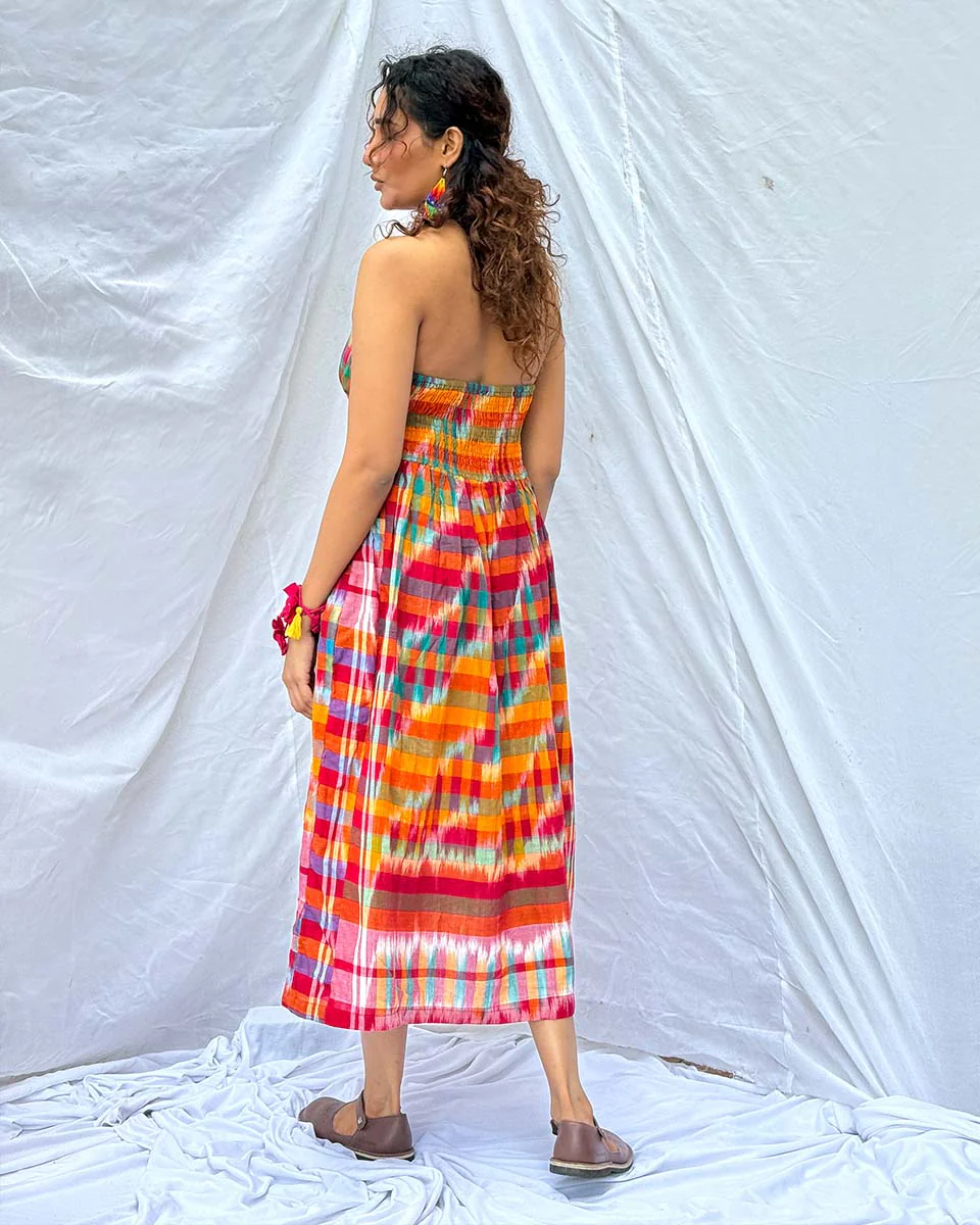 Koyel Gamcha Cotton Dress - GMC - Image 9