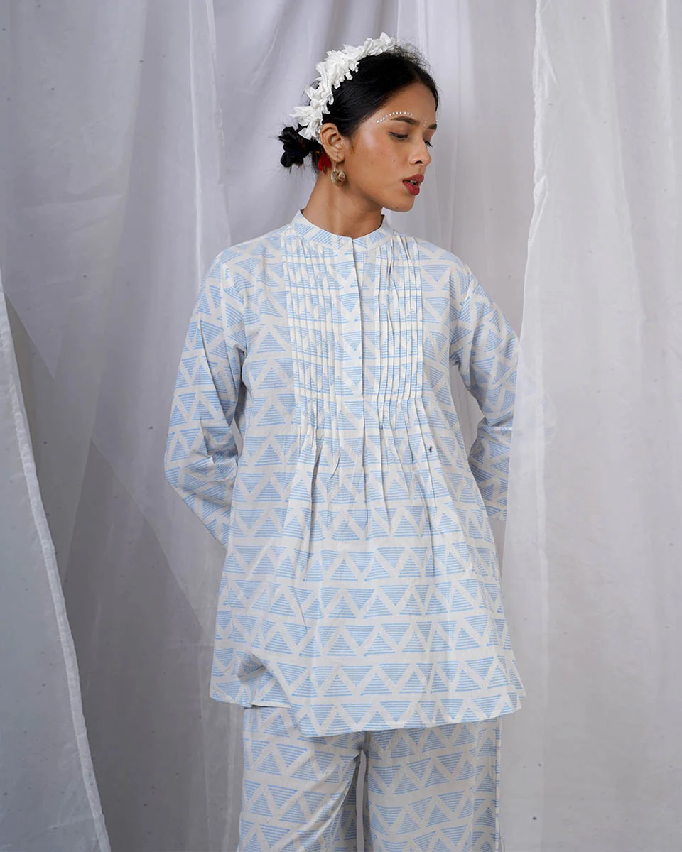 Kuhu Ivory Hand Block Printed Top-BAD - Image 6