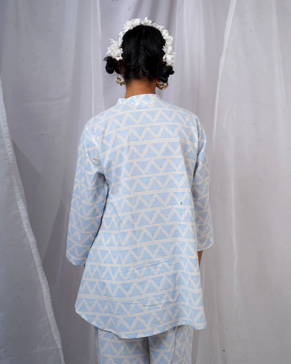 Kuhu Ivory Hand Block Printed Top-BAD - Image 8