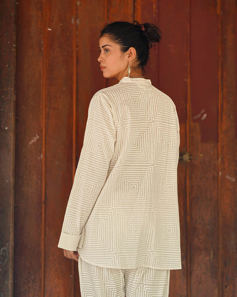 Lambâ€™s Whim Ivory Block Printed Top - SFD - Image 4